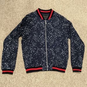 Sanctuary Blue Rock Stars Zip Bomber Jacket